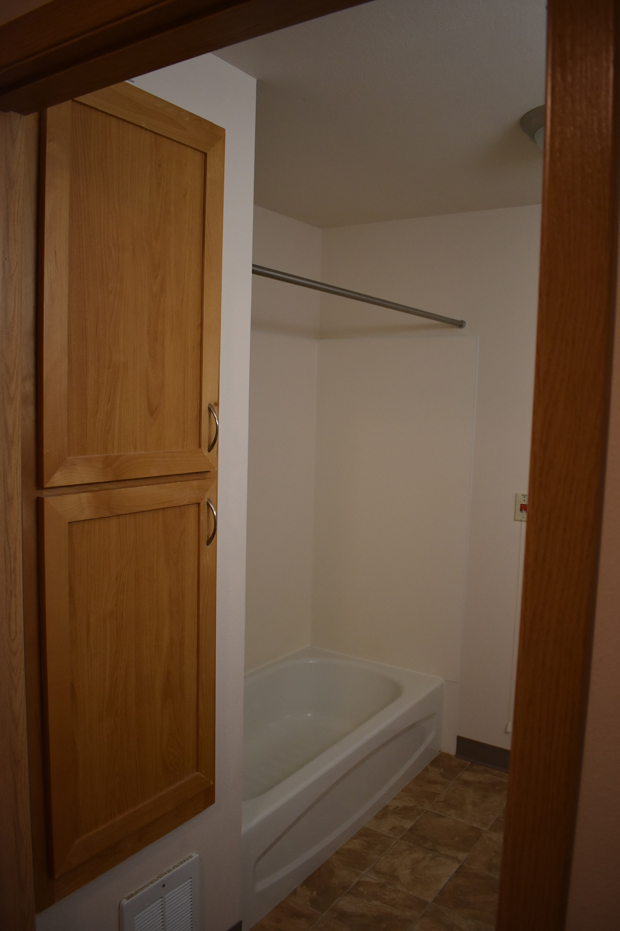 Pepperwood apartment bathroom storage